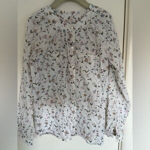 Bonpoint girls floral button shirt size 10
